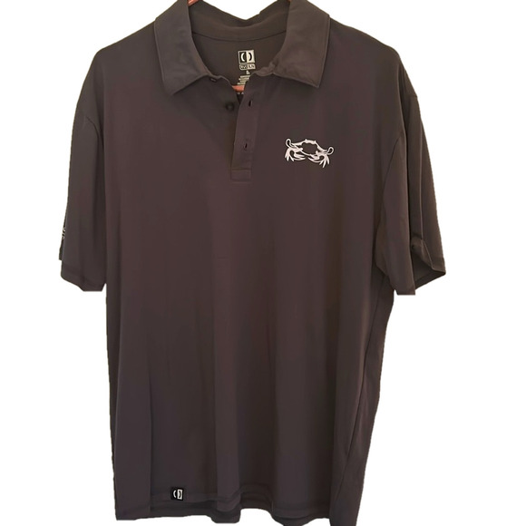 🌿RVOLN Grey Men’s short sleeved 3-button shirt, size L🌿 - Picture 1 of 4